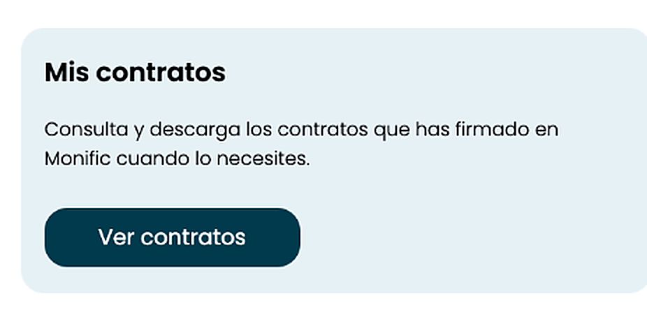 Sección Mis contratos en Documentos con el botón Ver contratos